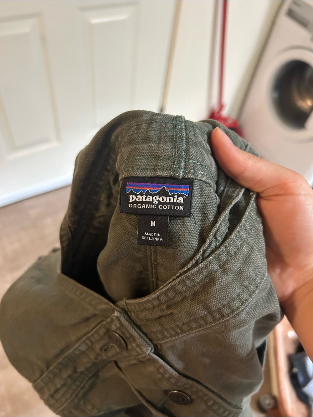 Patagonia Olive Green Cotton Short Overalls - Picture 5 of 5